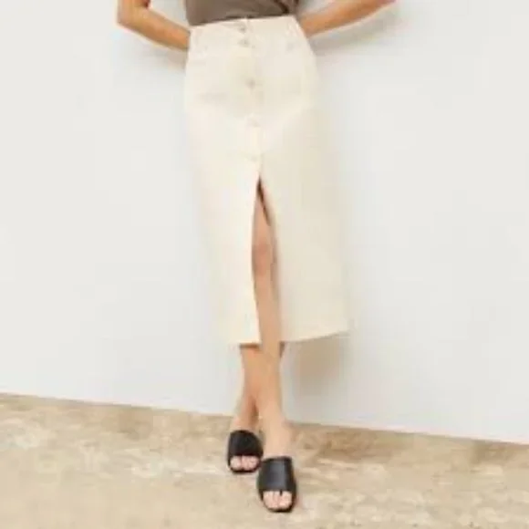 NEW Denim Machine-Washable Skirt - Picture 3 of 7